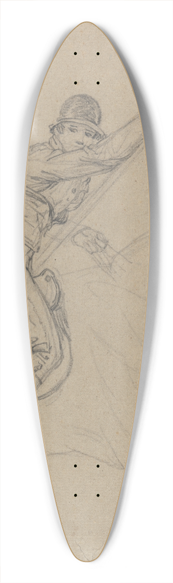 James Ward - Sir Charles Blunt Hunting the Boar and Escaping From the Tiger 39.3 inch art pintail longboard deck
