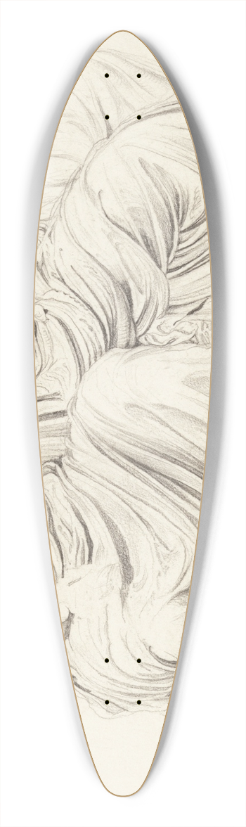 James Ward - Study of Two Headless Classical Statues 39.3 inch art pintail longboard deck