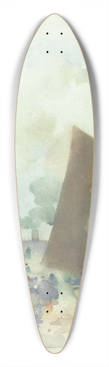 James Watterston Herald - Arbroath Harbour 39.3 inch art pintail longboard deck