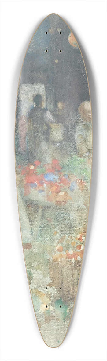 James Watterston Herald - Flower market 39.3 inch art pintail longboard deck