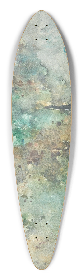 James Watterston Herald - Woodland stream 39.3 inch art pintail longboard deck