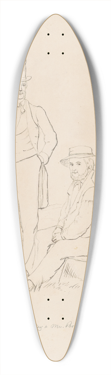 James Wells Champney - Mr. Way and Mr. Booth 39.3 inch art pintail longboard deck