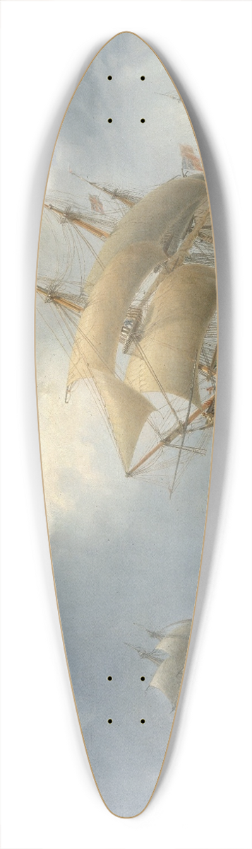 James Wilson Carmichael - Shipping in the Open Sea 39.3 inch art pintail longboard deck