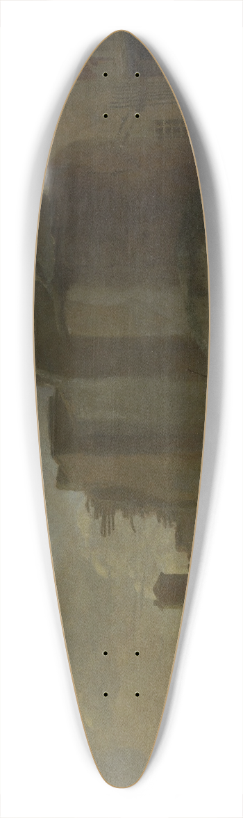 Jan Asselijn - Peasants by a RiverBank 39.3 inch art pintail longboard deck