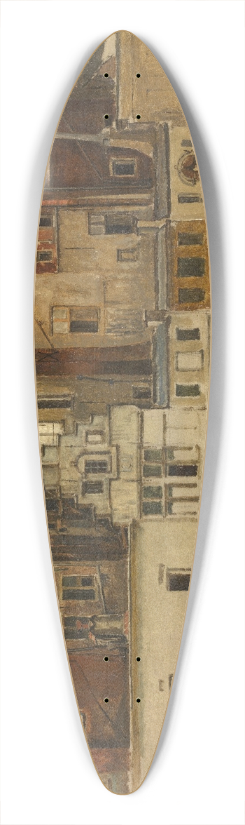 Jan August Hendrik Leys - Houses of Old Antwerp, Handschoenmarkt 39.3 inch art pintail longboard deck
