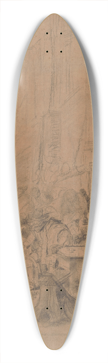 Jan August Hendrik Leys - The Guard 2 39.3 inch art pintail longboard deck