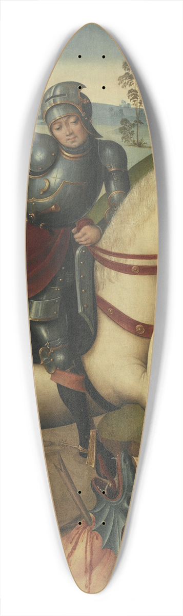 Jan Baegert - St Catherine ; St George and the Dragon 39.3 inch art pintail longboard deck