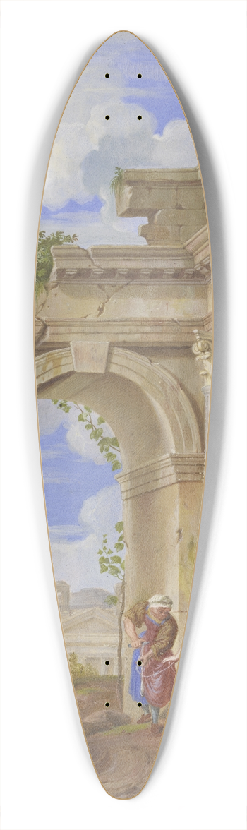 Jan Baptist Weenix - In den Ruinen rmischer Architektur die drei Parzen, rechts ein Lwe aus Marmor 39.3 inch art pintail longboard deck