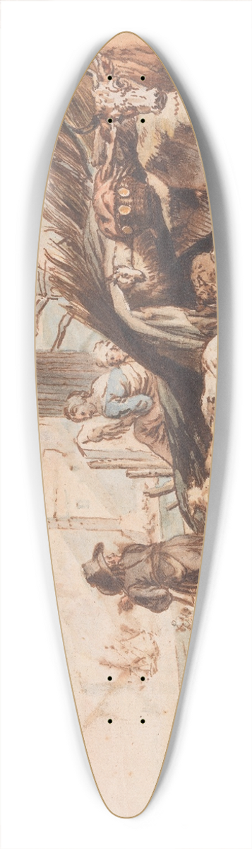 Jan Baptist Weenix - Shepherd with a flock of sheep and a cow among ruins 39.3 inch art pintail longboard deck