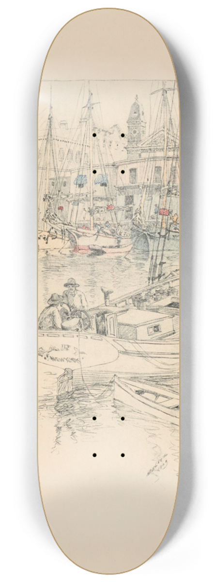 Charles Frederick William Mielatz - Oyster market, West Street 8.25 inch art skate deck