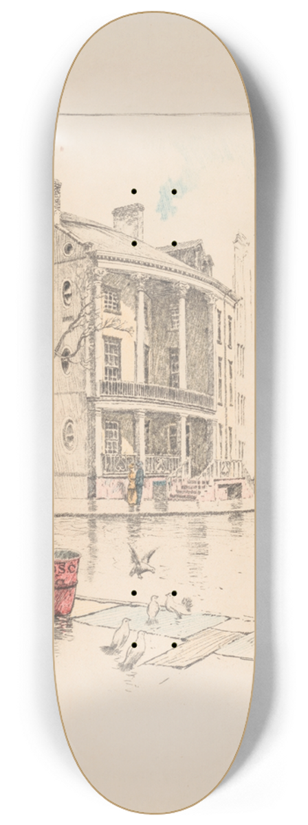 Charles Frederick William Mielatz - Rogers house, no. 7 State Street 8.25 inch art skate deck