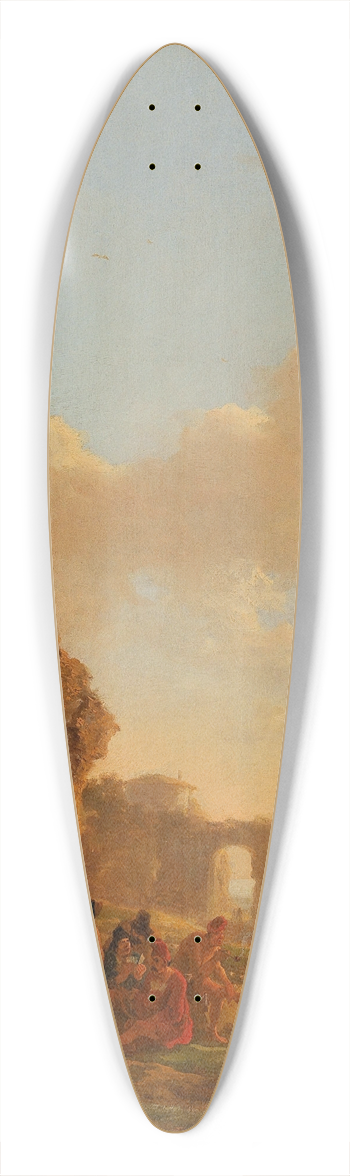 Jan Both - An Italianate Landscape With Ruins 39.3 inch art pintail longboard deck