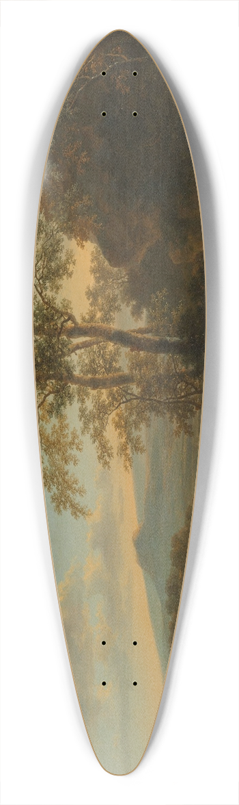Jan Both - Italian Landscape with the Ponte Lucano over the Aniene River 39.3 inch art pintail longboard deck