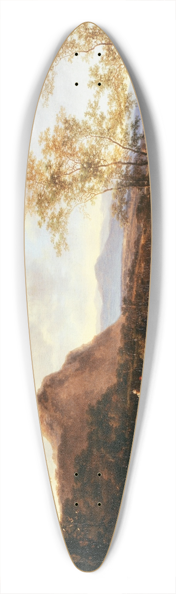 Jan Both - Landscape with travelers 39.3 inch art pintail longboard deck