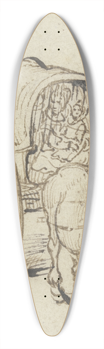 Jan Brueghel The Elder - Covered cart 39.3 inch art pintail longboard deck