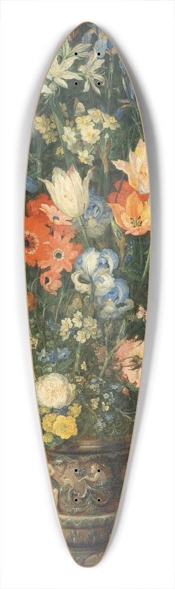 Jan Brueghel The Elder - Still Life with Flowers and Insects 39.3 inch art pintail longboard deck