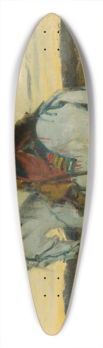 Jan Chemiski - Oriental rider on a white horse 39.3 inch art pintail longboard deck