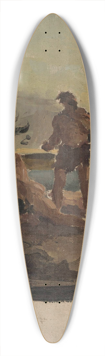 Jan Cigliski - Brother robbers, sketch for a painting 39.3 inch art pintail longboard deck
