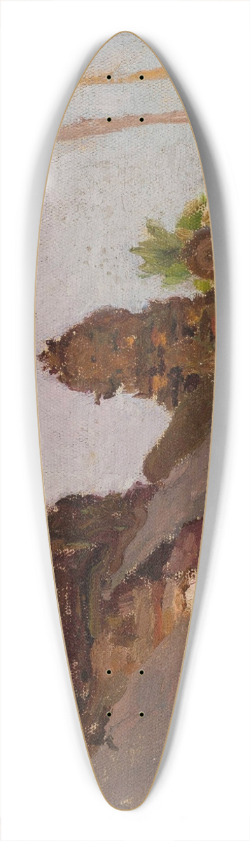 Jan Cigliski - City street  study. From the journey to India 39.3 inch art pintail longboard deck