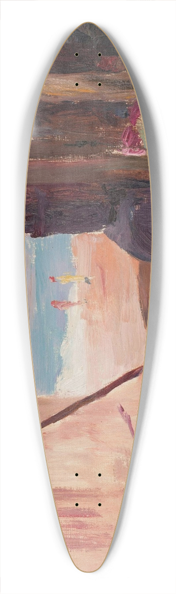 Jan Cigliski - Fragment of buildings at the seaside. From the journey to Constantinople 39.3 inch art pintail longboard deck