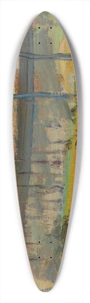 Jan Cigliski - In Front of the Orthodox Church at Evening 39.3 inch art pintail longboard deck