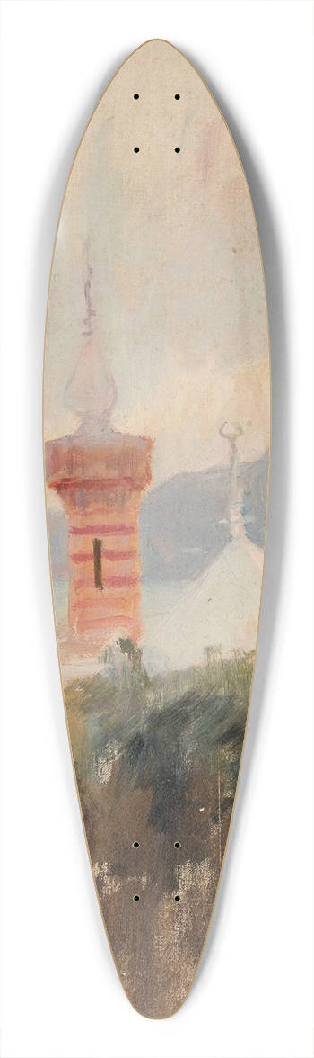 Jan Cigliski - Mosque in Alupka. From the journey to Crimea 39.3 inch art pintail longboard deck