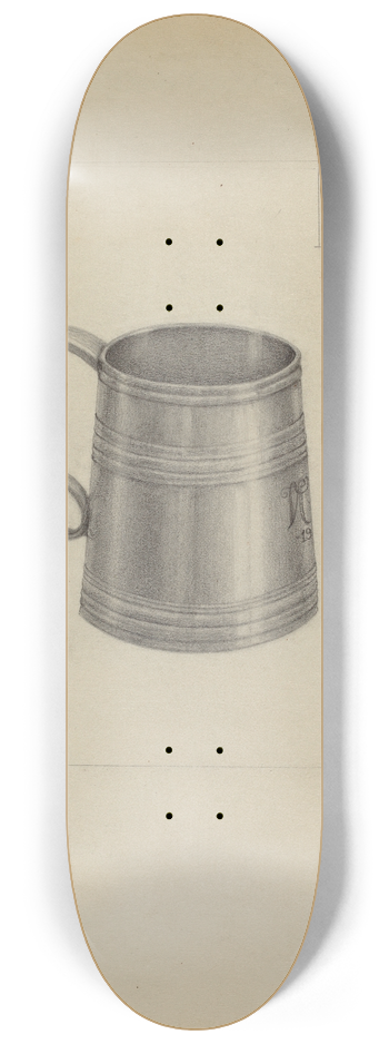 Charles Garjian - Silver Mug 8.25 inch art skate deck