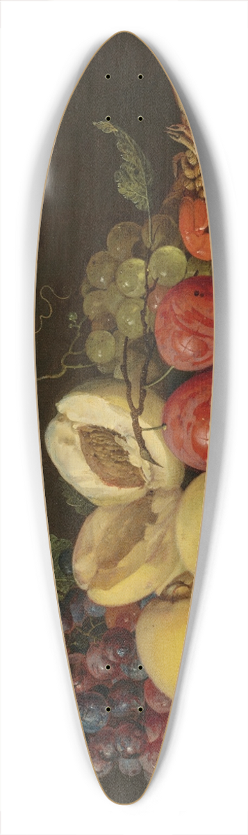 Jan Davidsz de Heem - Fruit on a silver platter with lobsters on a partially draped table 39.3 inch art pintail longboard deck