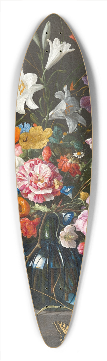 Jan Davidsz de Heem - Vase of Flowers 39.3 inch art pintail longboard deck