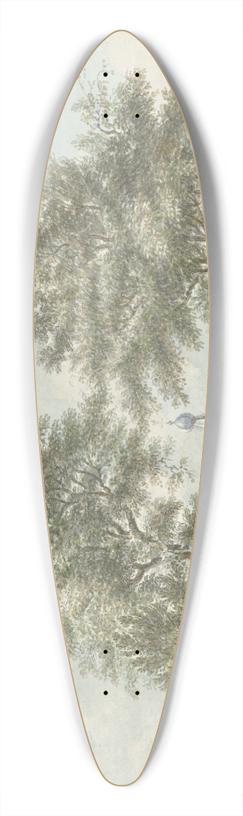 Jan de Beijer - Gezicht op Scherpenzeel 39.3 inch art pintail longboard deck