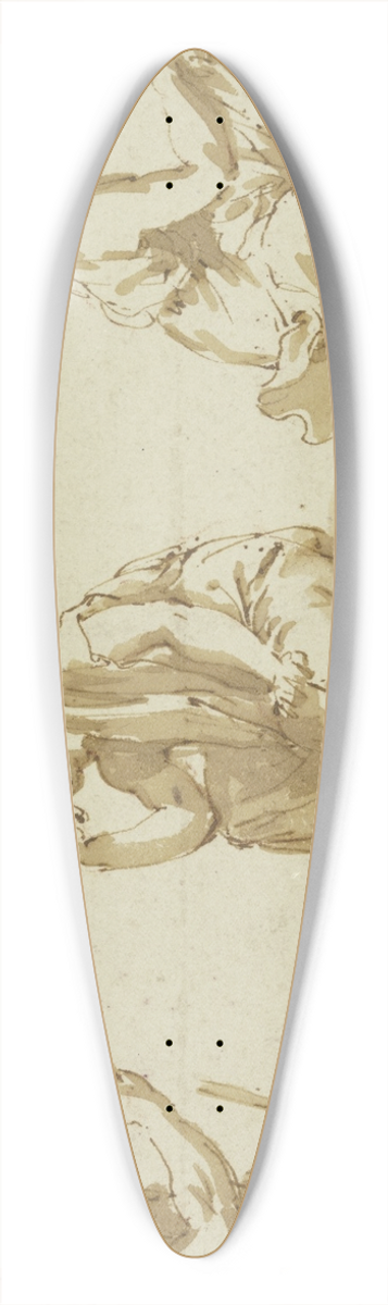Jan de Bisschop - Fnf sitzende allegorische Figuren 39.3 inch art pintail longboard deck