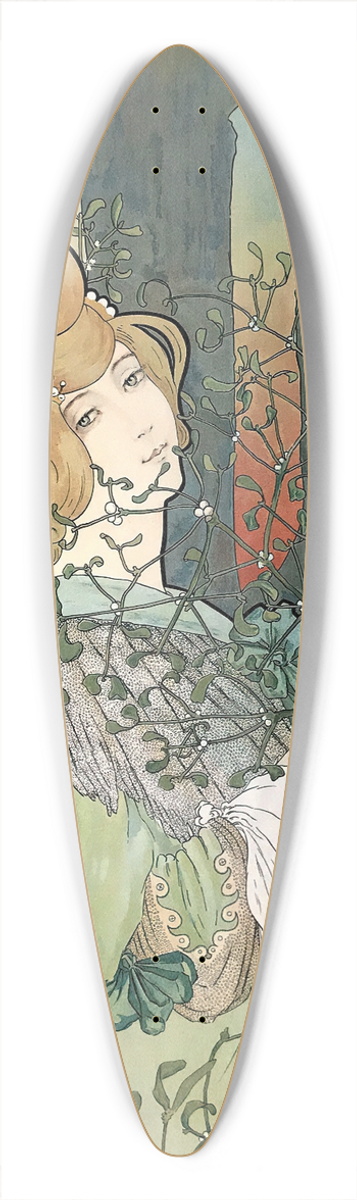 Jane Atch - Il Vischio 39.3 inch art pintail longboard deck