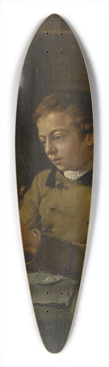 Jan Ekels the Younger - A Young Draughtsman at Work in His Studio 39.3 inch art pintail longboard deck