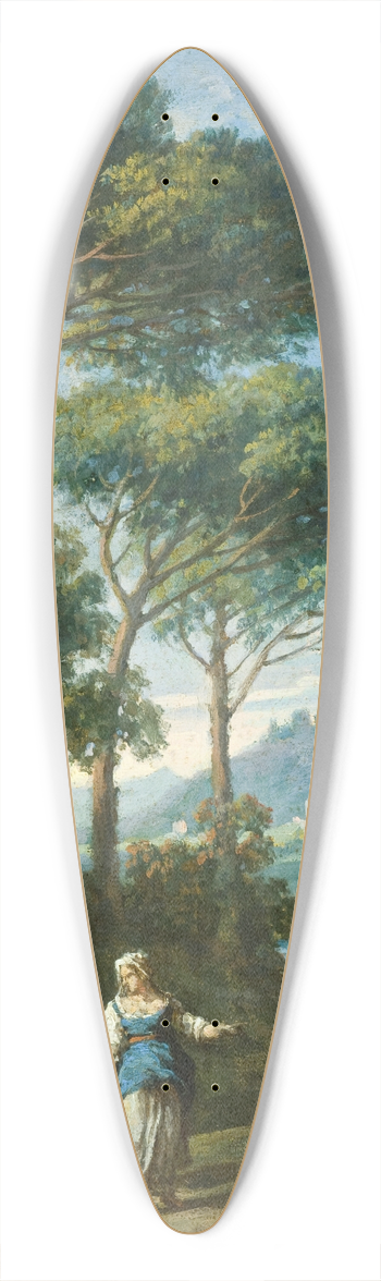 Jan Frans Van Bloemen - View of the Roman Campagna with Figures Conversing 39.3 inch art pintail longboard deck