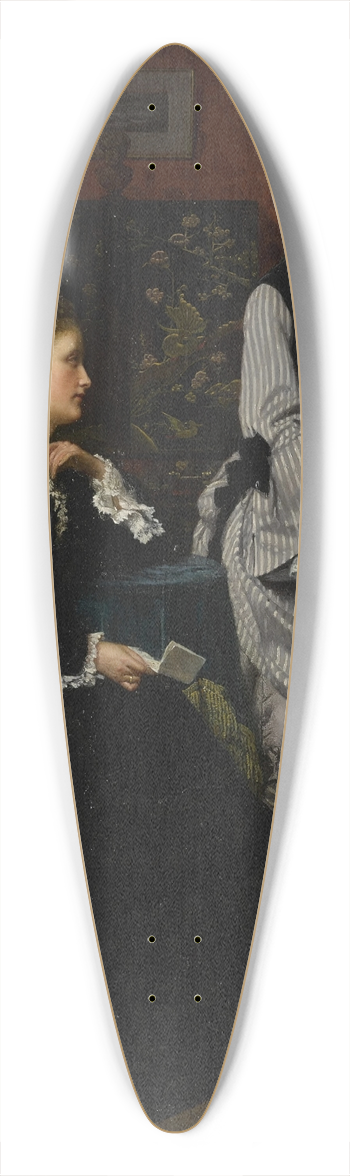 Jan Frederik Pieter Portielje - Whispered Confidences 39.3 inch art pintail longboard deck