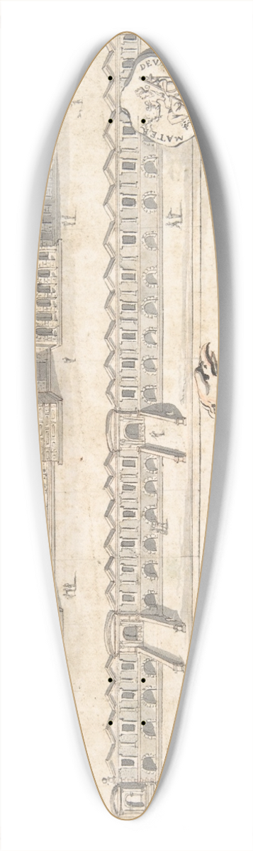 Jan Goeree - A Reconstructed View of the Palace on the Palantine Hill 39.3 inch art pintail longboard deck