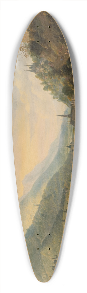 Jan Griffier - A RheinishLandscape 39.3 inch art pintail longboard deck