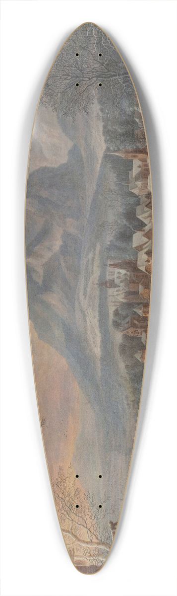 Jan Griffier - Flodlandskab ved vintertid 39.3 inch art pintail longboard deck