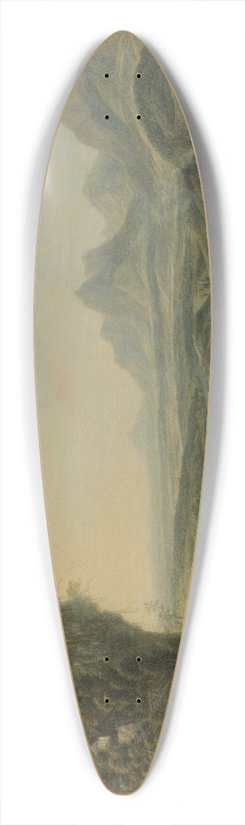 Jan Griffier - River Landscape with Rhine Motifs and Troops Passing 39.3 inch art pintail longboard deck