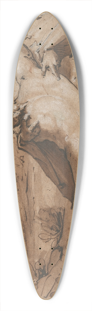 Jan Harmensz. Muller - Embracing Couple (Mercury and Lara) 39.3 inch art pintail longboard deck