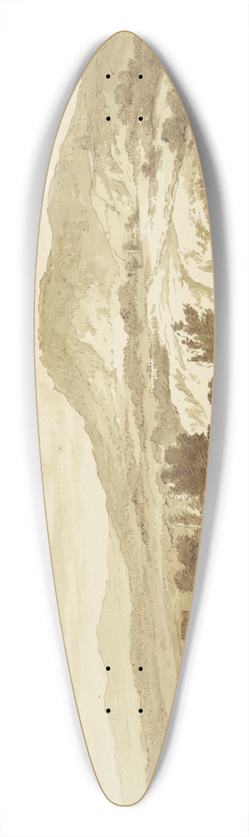 Jan Hulswit - Flu mit Herde, im Hintergrund Berge 39.3 inch art pintail longboard deck