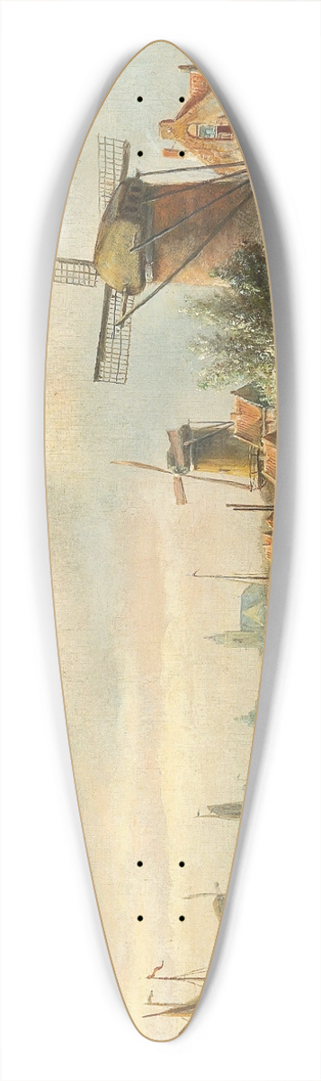 Jan Jacob Coenraad Spohler - Hollndische Flusslandschaft 39.3 inch art pintail longboard deck
