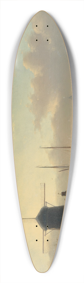 Jan Jacob Coenraad Spohler - Summer landscape 39.3 inch art pintail longboard deck