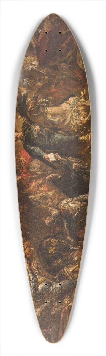 Jan Matejko - Jan III Sobieski Hands Canon Denhoff a Letter to the Pope with the Message of the Victory over the Turks at Vienna in 1683 39.3 inch art pintail longboard deck