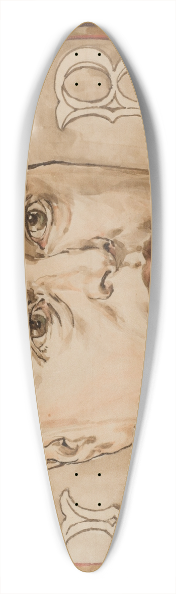 Jan Matejko - Karton do polichromii Kocioa Mariackiego  Gowa mska i litery I, B, X_ (ks. Jan Bukowski) 39.3 inch art pintail longboard deck