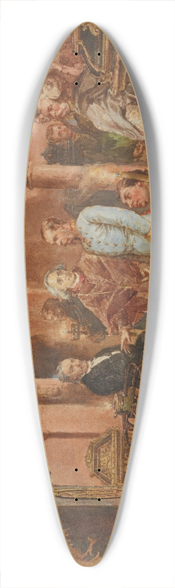 Jan Matejko - The Emperor in Front of the Sarcophagus of John III Sobieski in Saint Leonards Crypt under the Wawel Cathedral 39.3 inch art pintail longboard deck