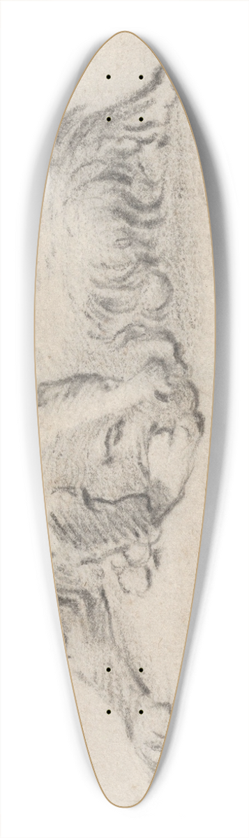 Jan Miel - Study of a Sleeping Dog 39.3 inch art pintail longboard deck