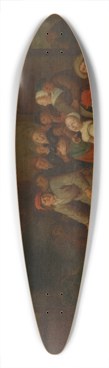 Jan Miense Molenaer - A tavern interior with peasants merrymaking 39.3 inch art pintail longboard deck