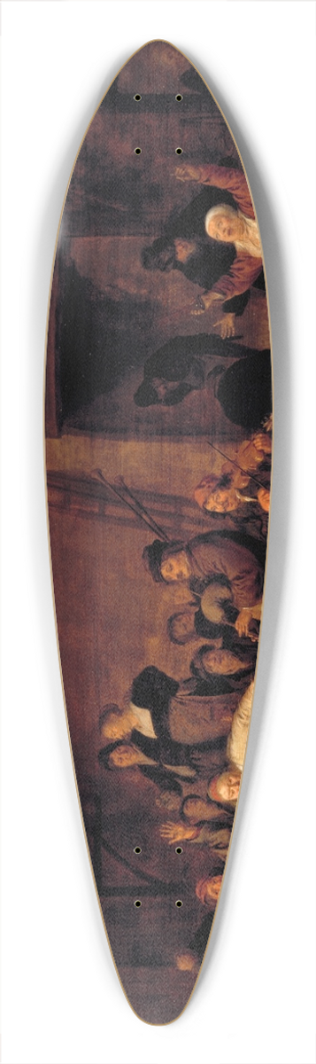 Jan Miense Molenaer - Festive Scene 39.3 inch art pintail longboard deck