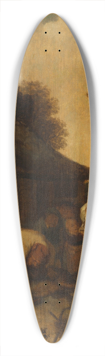 Jan Miense Molenaer - The pig slaughter 39.3 inch art pintail longboard deck